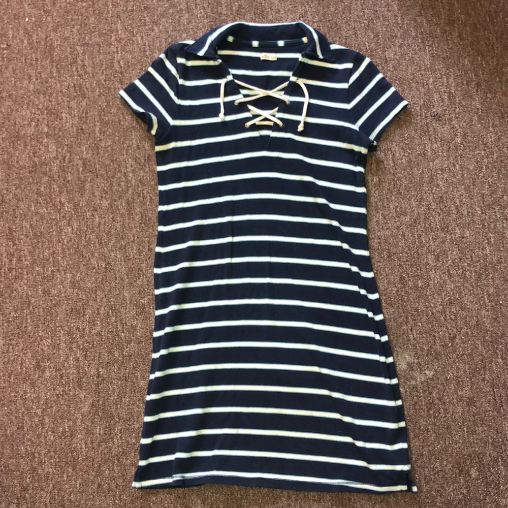 Stripped Collared Dress